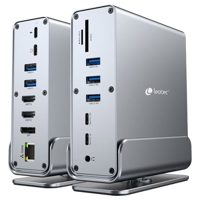 Leotec Docking Station 15 en 1 LEDS06 Gris Leotec Docking Station 15 en 1 LEDS06 Gris