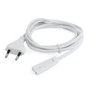 Gembird Cable de Corriente 2C Blanco, Cable de 8 Metros