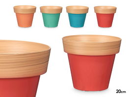 Ibergarden Maceta 20 cm Surtidos Bicolor Plástico PP (Set de 24)