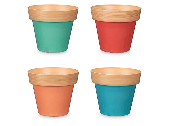 Ibergarden Maceta 20 cm Surtidos Bicolor Plástico PP (Set de 24)
