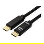 VALUE 11.99.8308 Cable USB C a USB C 2.0, 1 m, Negro, 0.48 Gbit/s, Power Delivery 100W