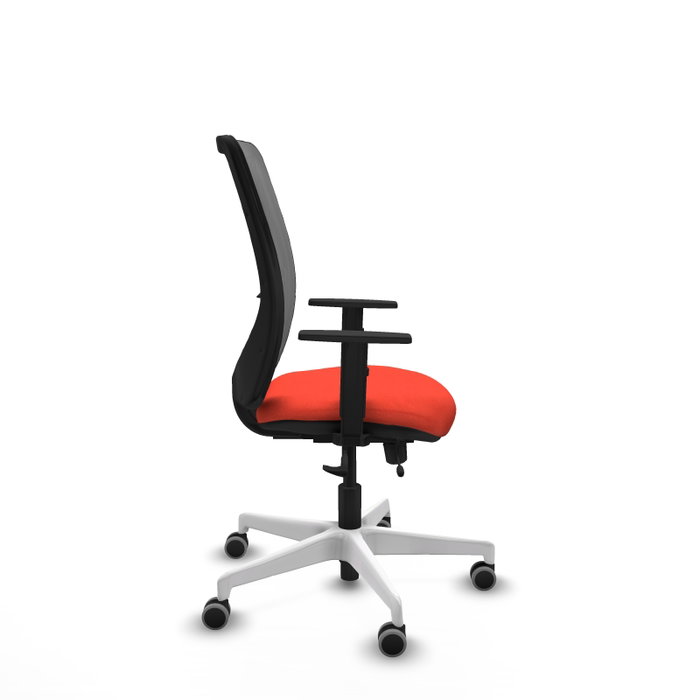 PIQUERAS Y CRESPO Silla de oficina Zulema con mecanismo Sincro/Traslack, Tela Naranja oscuro y Malla Gris PIQUERAS Y CRESPO Silla de oficina Zulema con mecanismo Sincro/Traslack, Tela Naranja oscuro y Malla Gris