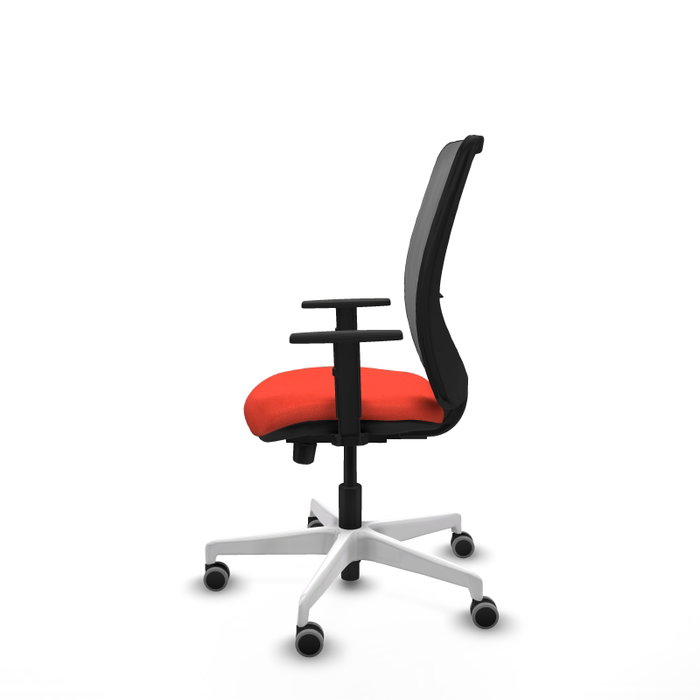 PIQUERAS Y CRESPO Silla de oficina Zulema con mecanismo Sincro/Traslack, Tela Naranja oscuro y Malla Gris PIQUERAS Y CRESPO Silla de oficina Zulema con mecanismo Sincro/Traslack, Tela Naranja oscuro y Malla Gris