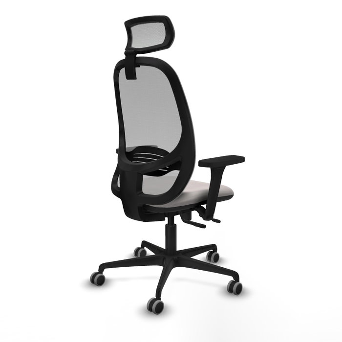PIQUERAS Y CRESPO Silla de oficina Cilanco con mecanismo Sincro/Traslack, Blanco y Gris