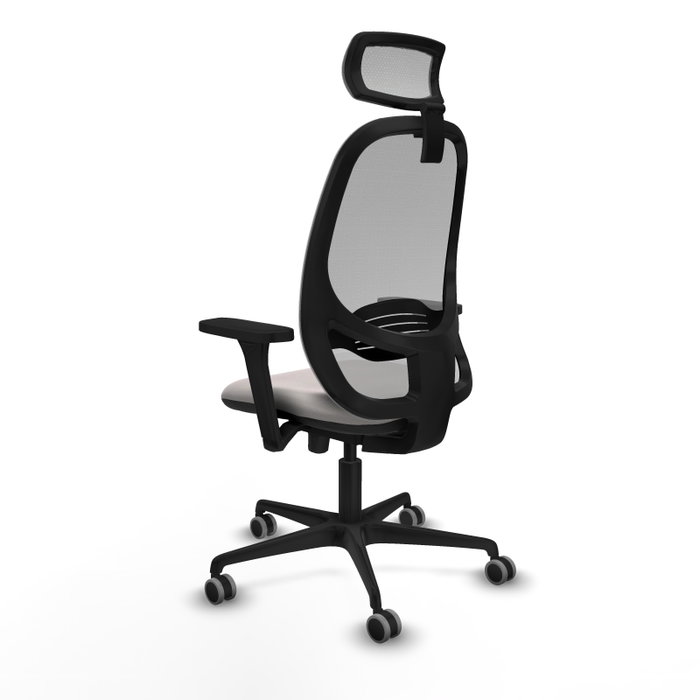 PIQUERAS Y CRESPO Silla de oficina Cilanco con mecanismo Sincro/Traslack, Blanco y Gris