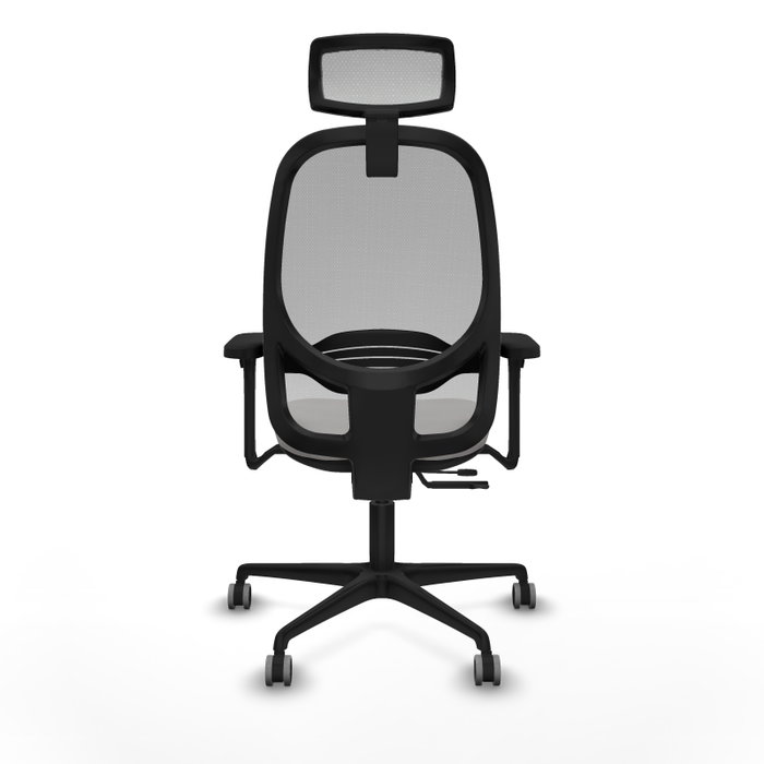 PIQUERAS Y CRESPO Silla de oficina Cilanco con mecanismo Sincro/Traslack, Blanco y Gris