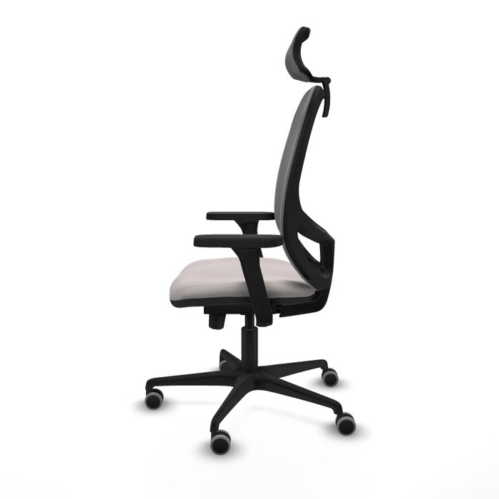 PIQUERAS Y CRESPO Silla de oficina Cilanco con mecanismo Sincro/Traslack, Blanco y Gris