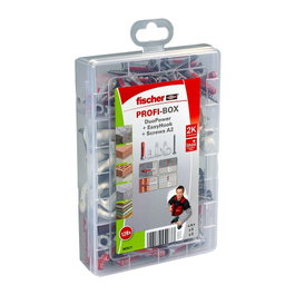 Fischer Profi-Box - Surtido de tacos DuoPower, EasyHook y tornillos A2 de 128 piezas