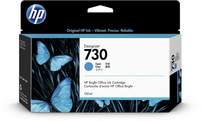 HP Cartucho de tinta DesignJet 730 Cian 130 ml HP Cartucho de tinta DesignJet 730 Cian 130 ml