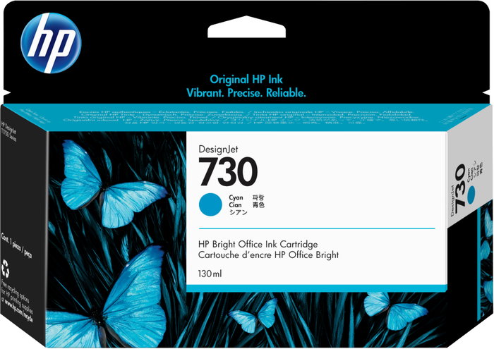 HP Cartucho de tinta DesignJet 730 Cian 130 ml HP Cartucho de tinta DesignJet 730 Cian 130 ml