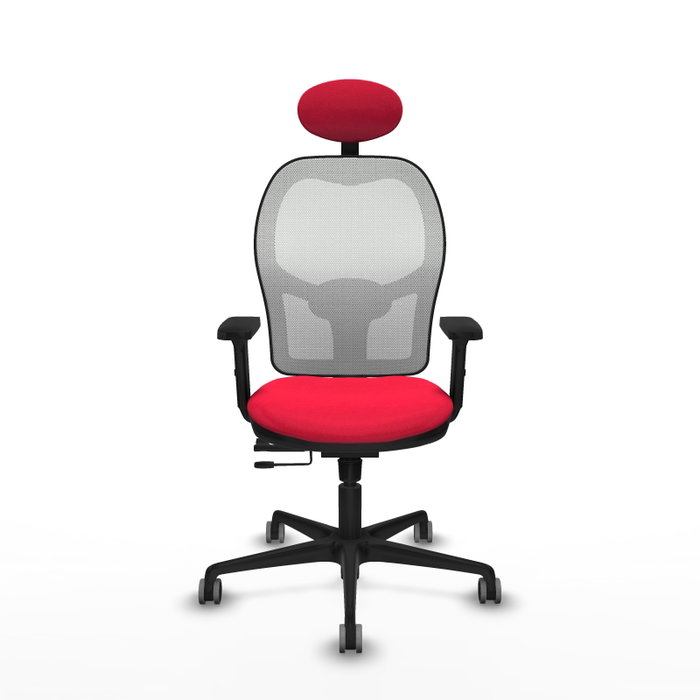 PIQUERAS Y CRESPO Silla de oficina Jorquera con mecanismo Sincro/Traslack, Rojo y Blanco PIQUERAS Y CRESPO Silla de oficina Jorquera con mecanismo Sincro/Traslack, Rojo y Blanco