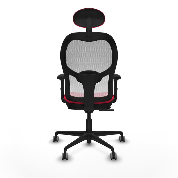 PIQUERAS Y CRESPO Silla de oficina Jorquera con mecanismo Sincro/Traslack, Rojo y Blanco PIQUERAS Y CRESPO Silla de oficina Jorquera con mecanismo Sincro/Traslack, Rojo y Blanco
