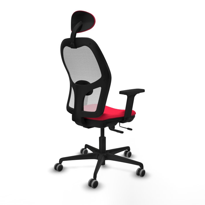 PIQUERAS Y CRESPO Silla de oficina Jorquera con mecanismo Sincro/Traslack, Rojo y Blanco PIQUERAS Y CRESPO Silla de oficina Jorquera con mecanismo Sincro/Traslack, Rojo y Blanco