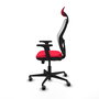 PIQUERAS Y CRESPO Silla de oficina Jorquera con mecanismo Sincro/Traslack, Rojo y Blanco