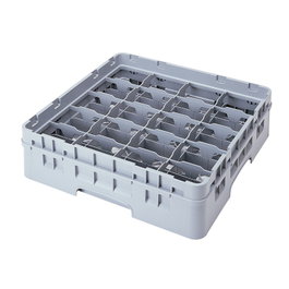 CAMBRO Cesta de lavado para tazas con 20 compartimentos, Gris