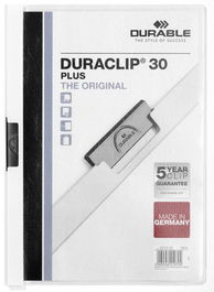 Dosier Clip Duraclip Pvc A4 2213 Canguro Pinza Metal 30H Blanco (Set de 25)