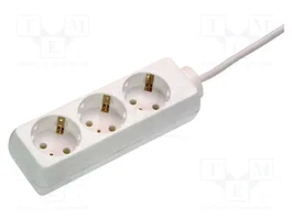 AS SCHWABE Prolongador de alimentación H05VV-F 3G1,5mm2 3m Blanco