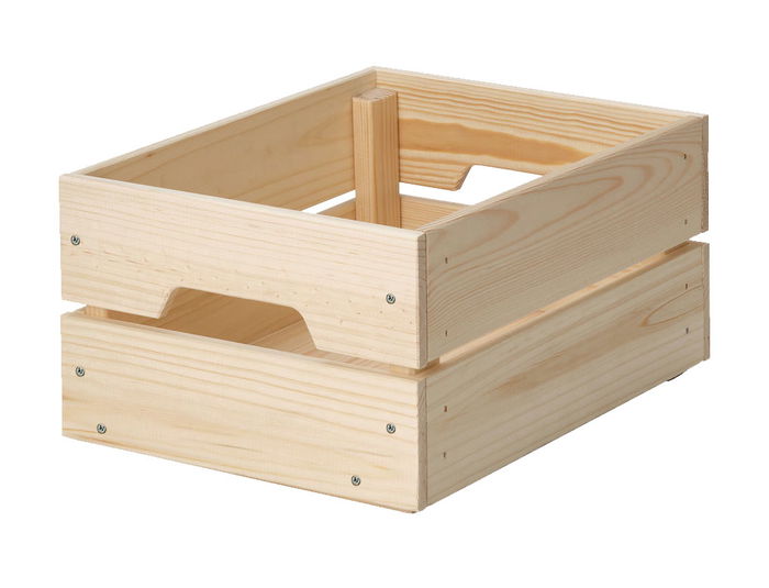 Inde Caja Madera Apilable 31 cm x 23 cm x 15 cm (4 Unidades)