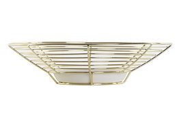 DKD Home Decor Centro de Mesa Dorado Metal y Cerámica 24.7 x 24.7 x 8.4 cm (2 Unidades)