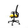 PIQUERAS Y CRESPO Silla de oficina Cilanco con mecanismo Sincro, Amarillo y Negro
