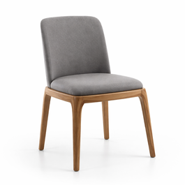 DKD Home Decor Silla Gris Madera de Hevea 48 x 78 x 52 cm (2 Unidades)