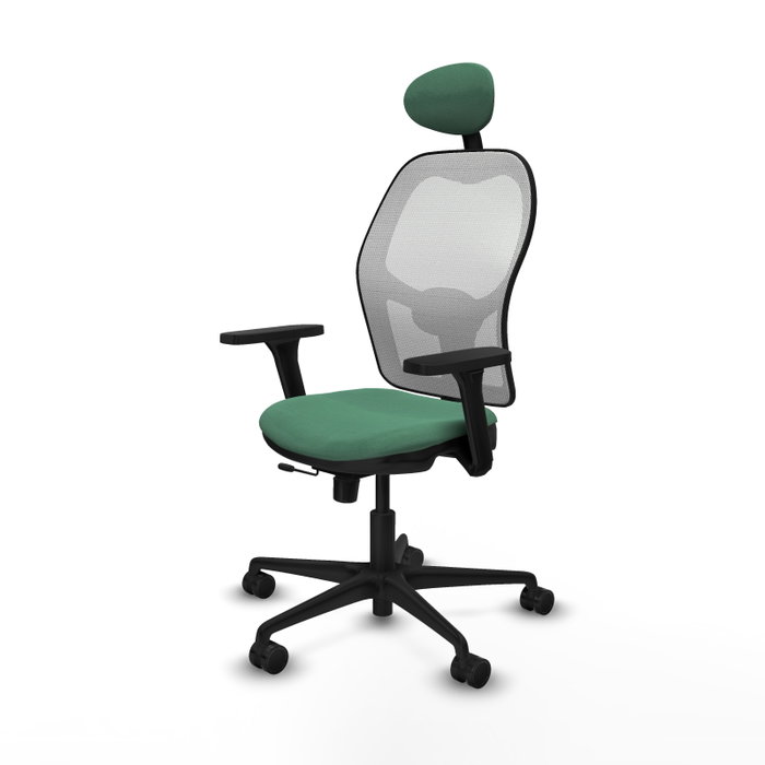 PIQUERAS Y CRESPO Silla de oficina Jorquera Verde esmeralda y Blanco