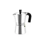 Monix M620006 Cafetera Italiana Manual de 6 Tazas en Aluminio con Interior Antiahderente y Diseño Ergonómico