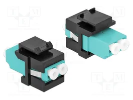 DeLOCK Módulo Keystone LC Duplex hembra a LC Duplex hembra aguamarina/negro