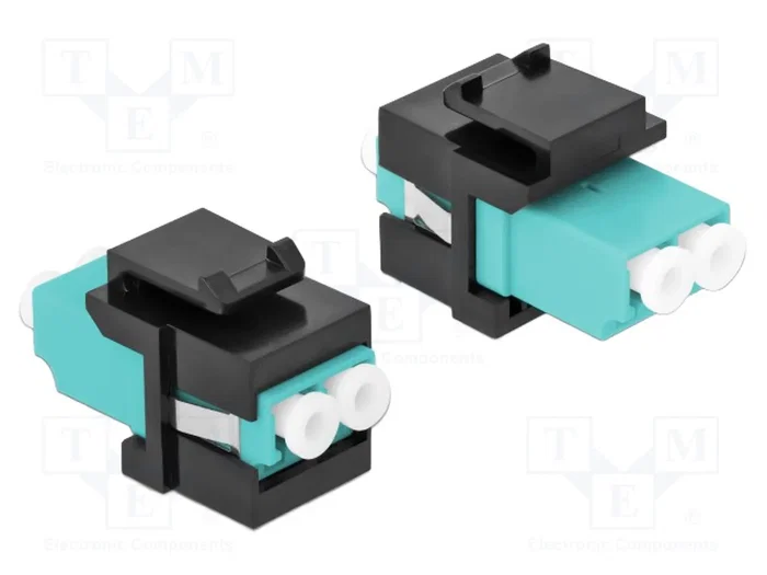 DeLOCK Módulo Keystone LC Duplex hembra a LC Duplex hembra aguamarina/negro DeLOCK Módulo Keystone LC Duplex hembra a LC Duplex hembra aguamarina/negro