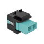 DeLOCK Módulo Keystone LC Duplex hembra a LC Duplex hembra aqua/negro 86720