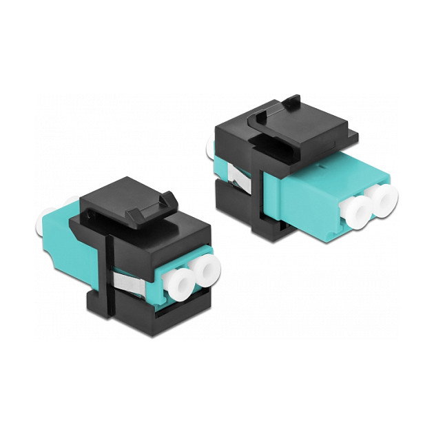 DeLOCK Módulo Keystone LC Duplex hembra a LC Duplex hembra aqua/negro 86720 DeLOCK Módulo Keystone LC Duplex hembra a LC Duplex hembra aqua/negro 86720