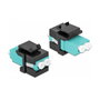 DeLOCK Módulo Keystone LC Duplex hembra a LC Duplex hembra aqua/negro 86720
