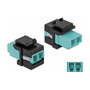 DeLOCK Módulo Keystone LC Duplex hembra a LC Duplex hembra aguamarina/negro