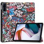 CoreParts Funda Rígida Tri-fold con Función Auto Encendido Estilo Grafiti para Xiaomi Redmi Pad 10.61 2022
