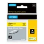 Dymo Rhino ID1-12 Tubo Termorretráctil Negro sobre Amarillo 12mm x 1,5m