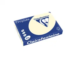 Trophee Papel de color DIN A3 crema pastel 80 gr, paquete de 500 hojas