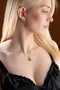 Heliophilia Silver NRZ999194 Conjunto Collar y Pendientes Plata de Ley 925 Blanco y Azul