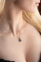 Heliophilia Silver NRZ999194 Conjunto Collar y Pendientes Plata de Ley 925 Blanco y Azul