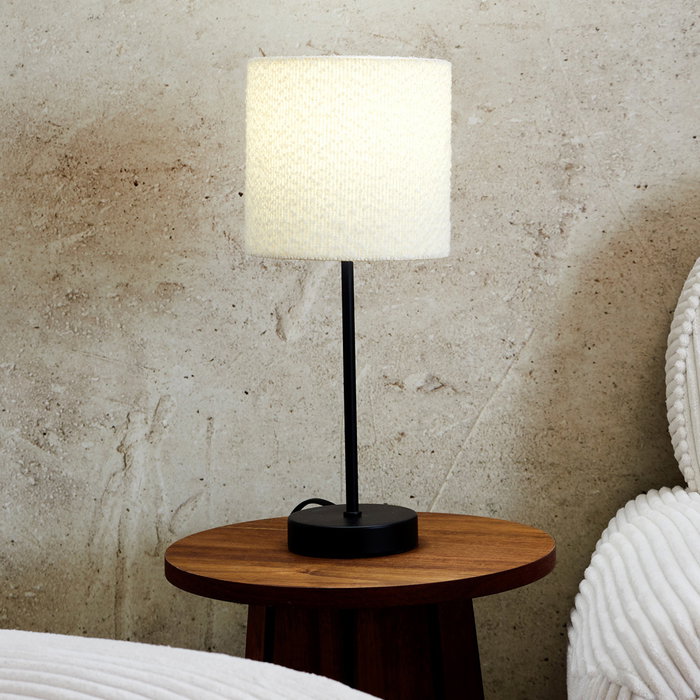 Home Deco Factory Lámpara Metal Pantalla Rizo Colección Natural