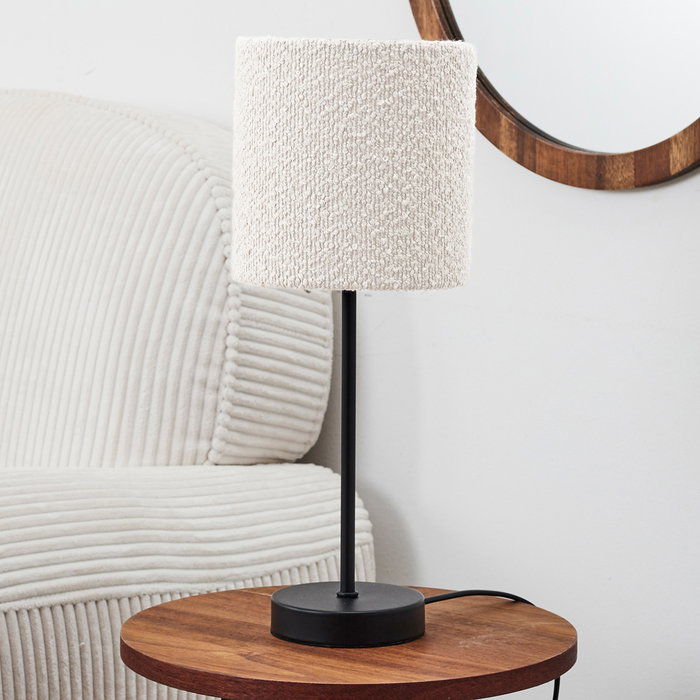 Home Deco Factory Lámpara Metal Pantalla Rizo Colección Natural