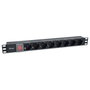 Equip Regleta de alimentación para rack 19 pulgadas 1U 8 tomas con interruptor