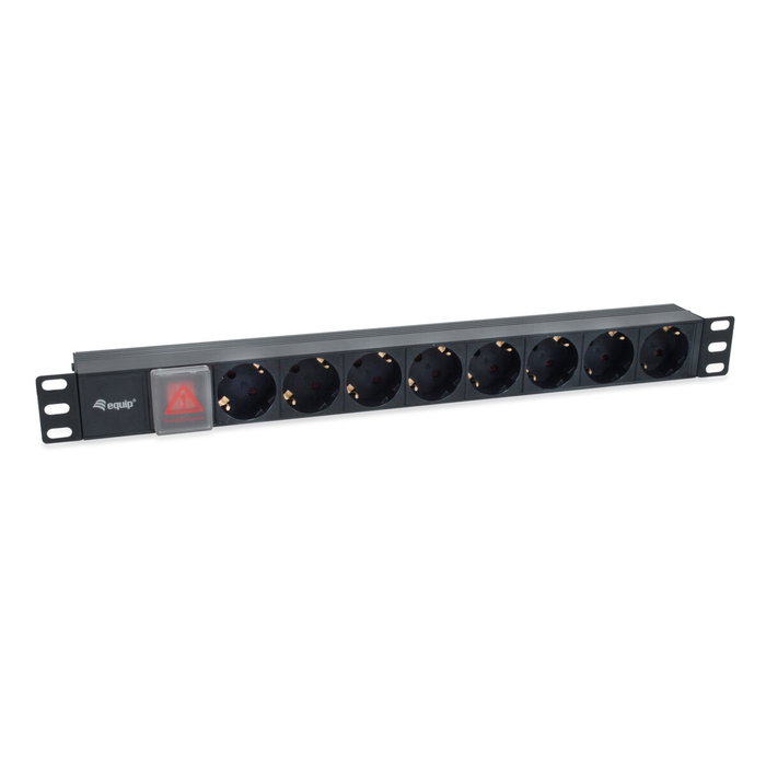 Equip Regleta de alimentación para rack 19 pulgadas 1U 8 tomas con interruptor