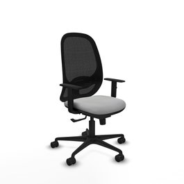PIQUERAS Y CRESPO Silla de oficina Cilanco Gris claro y Negro