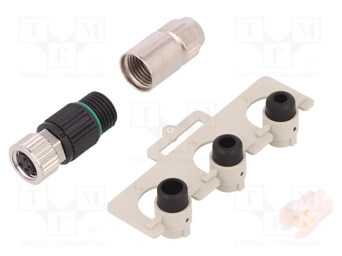 HARTING Conector M8 Hembra 4 Pines Recto IP67 HARTING Conector M8 Hembra 4 Pines Recto IP67