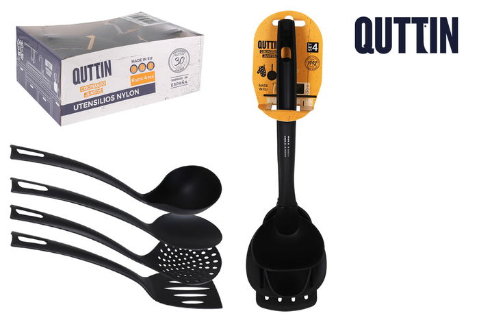 Quttin Set 4 Piezas Nylon Negras 37 x 10.1 x 11.6 cm (6 Cajas) Quttin Set 4 Piezas Nylon Negras 37 x 10.1 x 11.6 cm (6 Cajas)