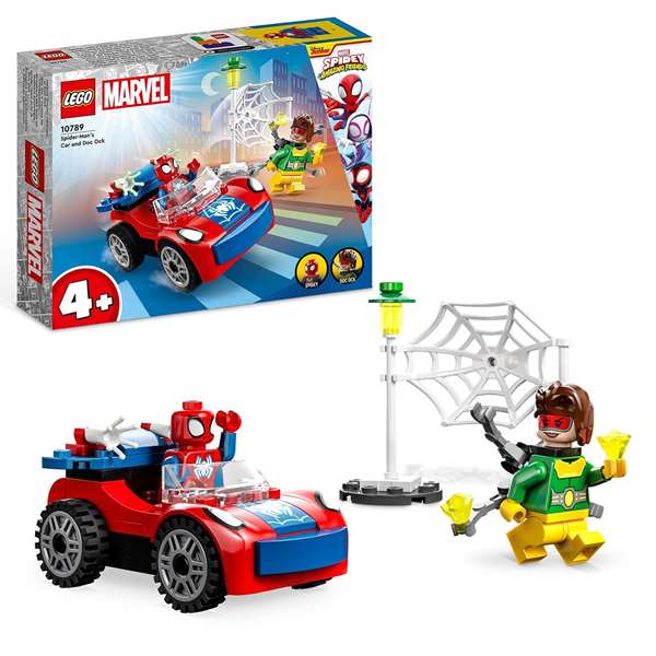 LEGO Spider-Man y Doc Ock - Coche de Construcción con 48 Piezas para Niños de 6+ Años (Juego de Superhéroes Marvel)