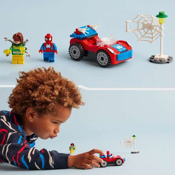 LEGO Spider-Man y Doc Ock - Coche de Construcción con 48 Piezas para Niños de 6+ Años (Juego de Superhéroes Marvel)