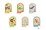 DKD Home Decor Juego de Pinball de Madera Surtido de 6 Unidades Multicolor