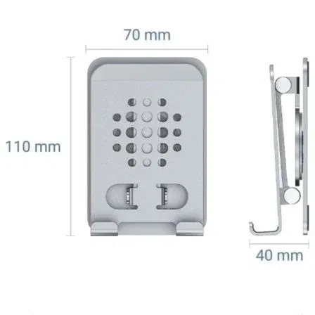 Vention KSDH0 Soporte para Smartphone/Tablet de Aleación de Aluminio Giratorio Gris