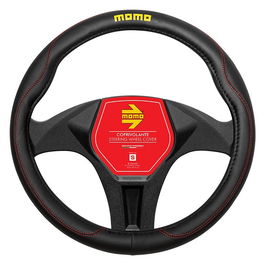 Momo Funda Volante SWC011BR Comfort Black-Red Pu S 38 cm-39 cm